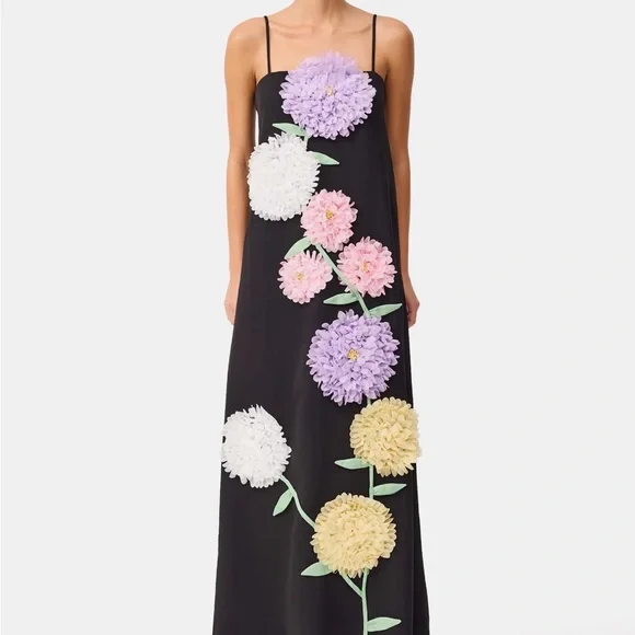 Elliatt Buttercup Floral Black Maxi Dress - Picture 1 of 5